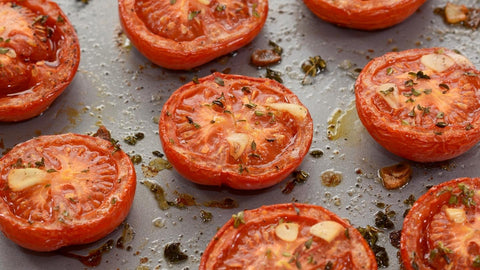 Roasted Cherry Tomatoes with Toasted Bread