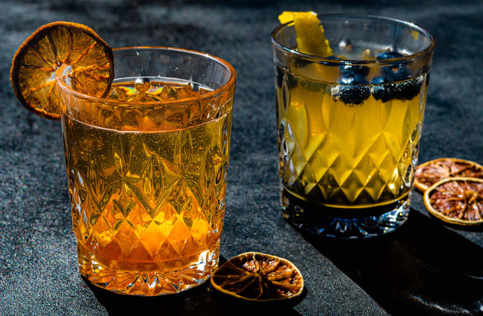 Blueberry London Lemonade + Apricot Whiskey Sour