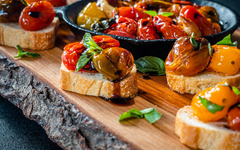 Cherry Tomato Confit Bruschetta