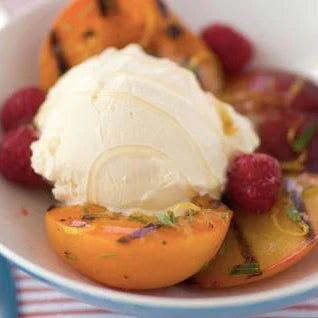 Spiced Maple, Honey, and Lemon Baked Peaches