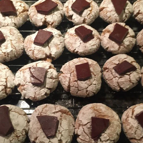 Spiced Gingerbread Olive Oil Crinkle Cookies