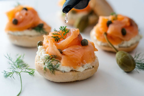 Smoked Salmon Bagel Bites