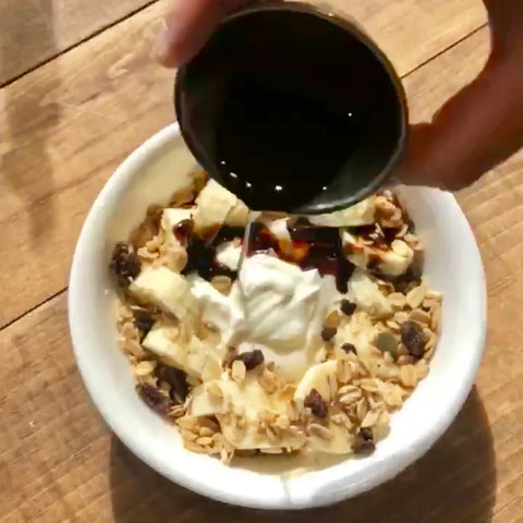 Easy Balsamic Vinegar topped Greek Yogurt
