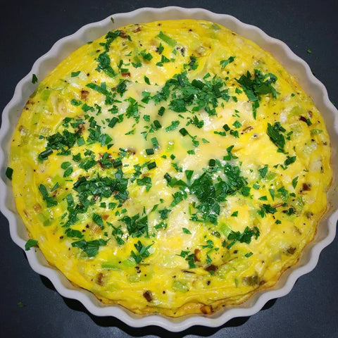 Tuscan Bacon and Leek Crustless Quiche