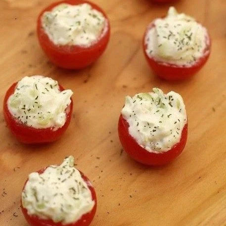 Mediterranean Stuffed Cherry Tomatoes