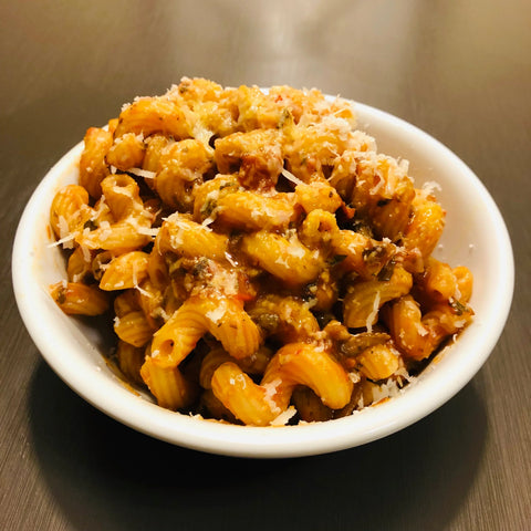 Pasta with Tuscan Herb Vegetarian Bolognese
