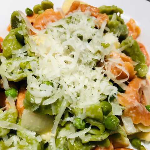 Milanese Gremolata Tri Colour Tortellini with Goat Cheese and Peas